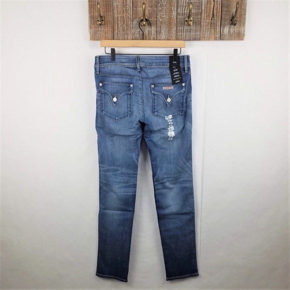 NWT Hudson Jeans Womens 32 Blue Collin Mid-Rise Skinny Plus-Size - Picture 4 of 6